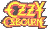 Ozzy Osbourne Cut Out Logo Standard Woven Patch Embleem Zwart/Rood - Officiële Merchandise