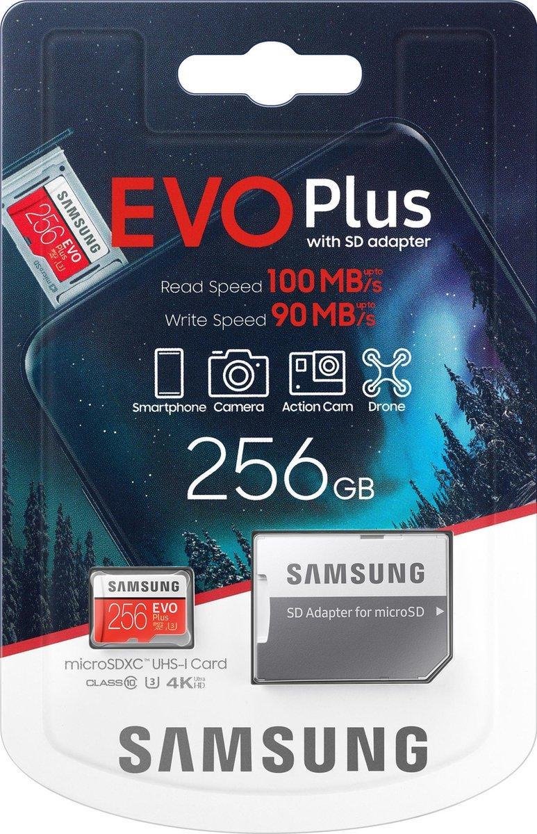 Faculteit uitspraak Ga terug Samsung Evo Plus MicroSDXC - Geheugenkaart - 256GB - met adapter | bol.com