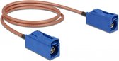 Fakra C (v) - Fakra C (v) antenne kabel - RG316 - 50 Ohm / transparant - 0,50 meter