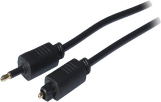 EMK Digital Sound Toslink naar Mini TosLink-kabel 3.5 SPDIF optische kabel [geen 3,5 mm Aux] Optische audiokabel (Rechte Mini-Toslink Zwart, 0,5M