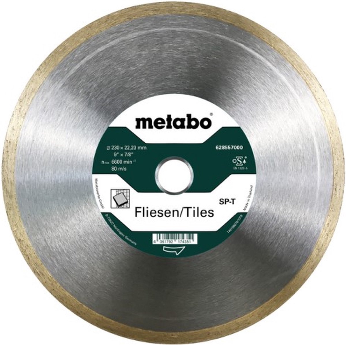 Metabo Toebehoren - Diamantschijf voor tegels, 230x22,23 mm 628557000