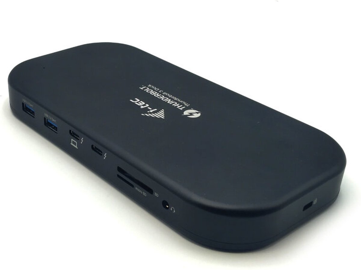 i-Tec Thunderbolt 3/USB-C Dual 4K Docking Station met 60W Power Delivery en USB-C naar DisplayPort-kabel