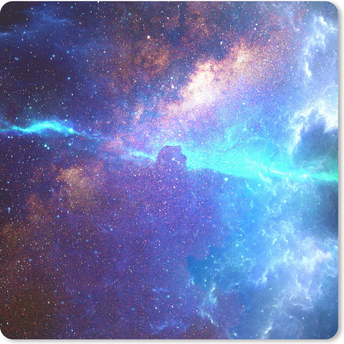 Muismat 30x30 cm - Mousepad Sterren - Ruimte - Blauw - Muismatten
