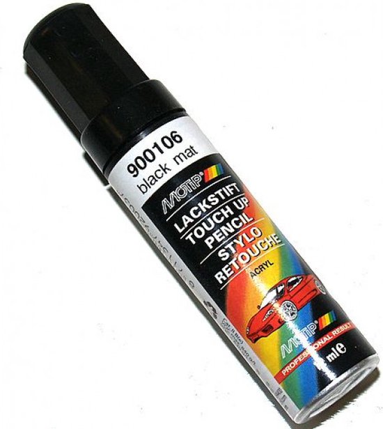 Motip 900106 - Auto lakstift - Mat Zwart - 12 ml