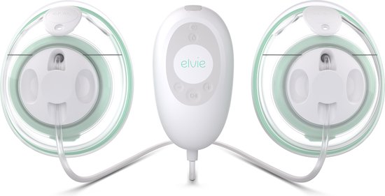 Elvie Stride Double - Handsfree Elektrische Borstkolf - Ziekenhuiskwaliteit - Dubbele Borstkolf - 150 ml Capaciteit per Cup - App-gestuurd - Complete Set