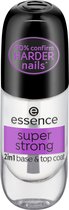 Essence super strong 2in1 base & top coat nagel top coat 8 ml Transparant