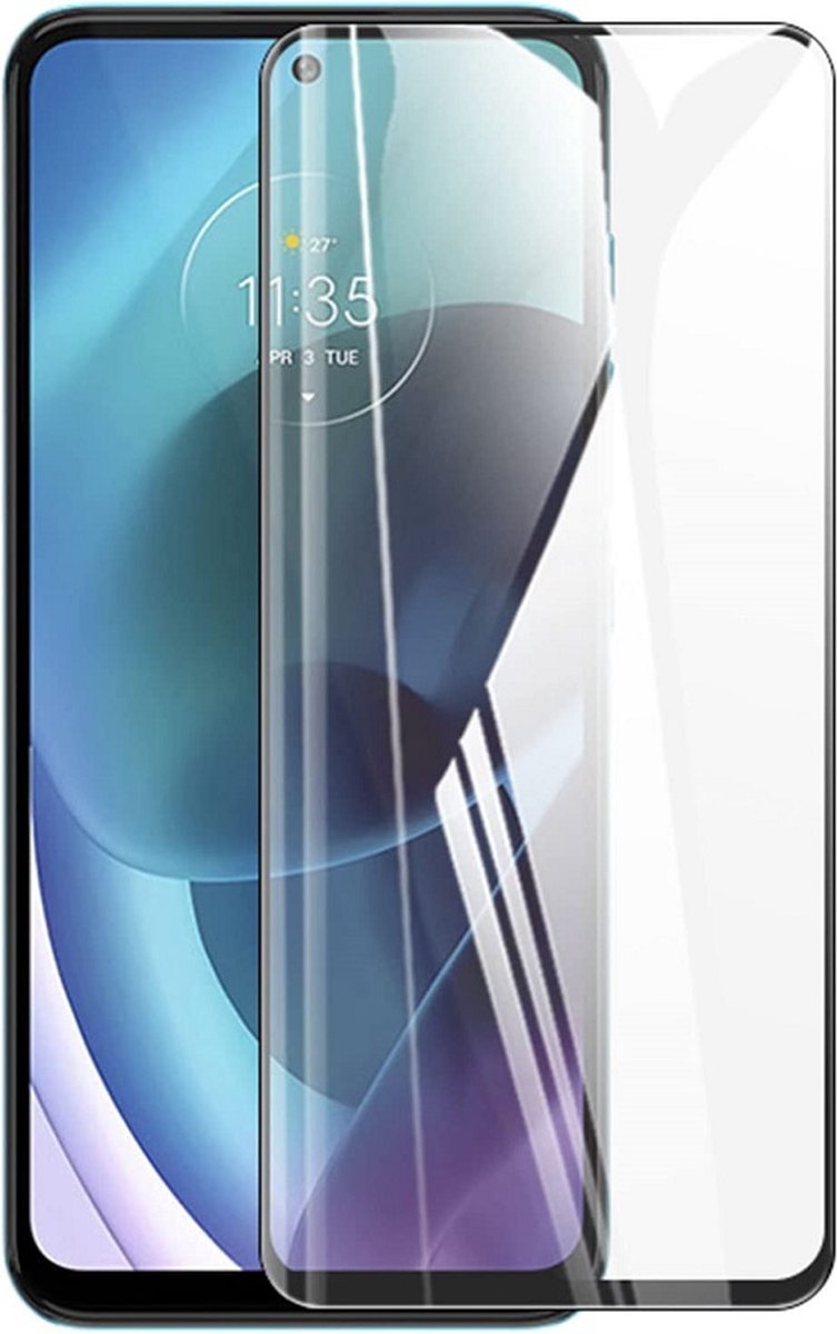 LuxeBass Full Screenprotector geschikt voor Motorola Moto G82 - Volledige dekking en bescherming - glas scherm - bescherming