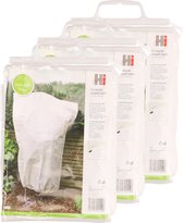 3x couvertures antigel pour plantes avec cordon de serrage blanc 1,5 mètre x 110 cm 50 g/ m2 - Housses de Housses de protection pour plantes