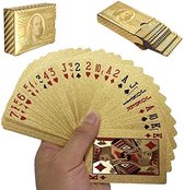 Kaartspel, Gouden Kaartspel, Gouden speelkaarten, Gouden waterdichte speelkaarten, Pokerkaarten, Dek met waterdichte kaarten, Wasbaar en flexibel, Hoogwaardig plastic materiaal, Gebruik voor feest en spel