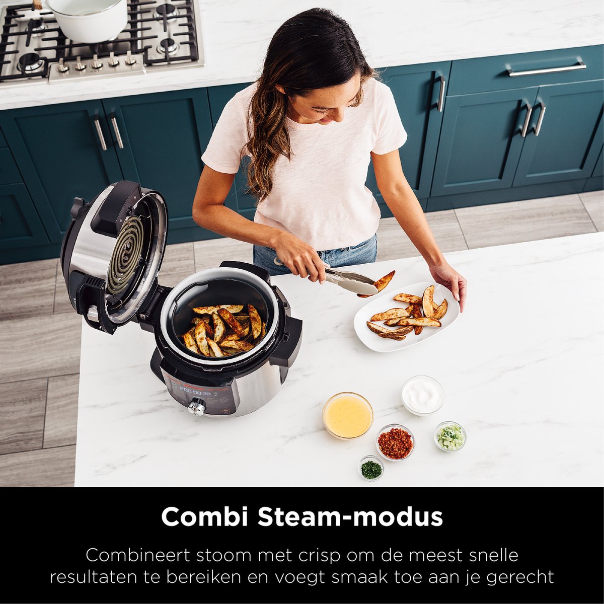 Afbeelding 2 van Ninja Foodi OL650EU Multicooker - 12 Kookfuncties - 7,5 Liter - Inclusief Airfryer, Pressure Cooking, Stomen, Grillen