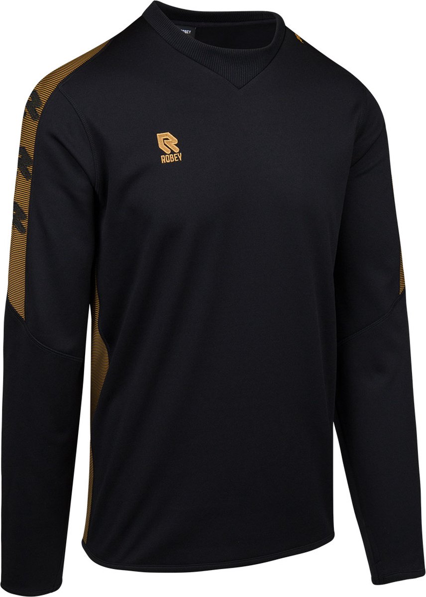 Robey Performance Sweater Heren - Zwart / Goud | Maat: 2XL