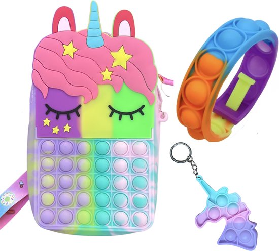 Het Betere Merk - Fidget Toys - Pop It - fidget - Unicorn speelgoed -  Unicorn tas 22 x... | bol.com