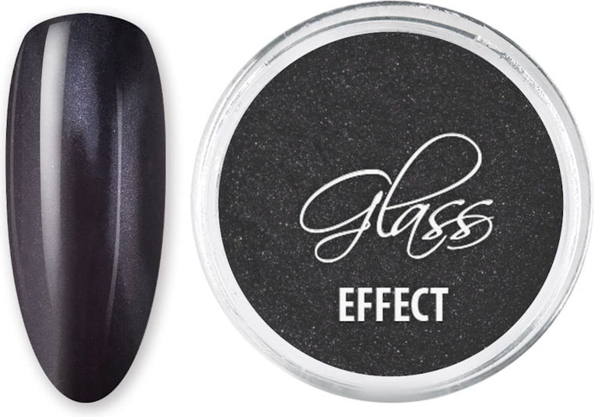 Goedkoopste DRM Nail Art Spiegel Effect Nagelpoeder Glass Effect Black 12