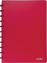 Atoma Trendy schrift, ft A4, 144 bladzijden, commercieel geruit, transparant rood 10 stuks
