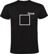 Think Outside the Box Heren T-Shirt | Slim | Origineel | Creatief | Design | Uitvinder | Ontdekker | Shirt