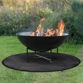 Tapis de sol pour barbecue TDR -Tapis idéal pour sous le barbecue -Protège vos dalles de patio ou votre pelouse contre les charbons ardents et les taches de graisse-Ronde 41 pouces- Zwart