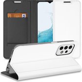 Hoesje Geschikt voor Samsung Galaxy A23 Bookcase Wit met Pashouder en Standaard