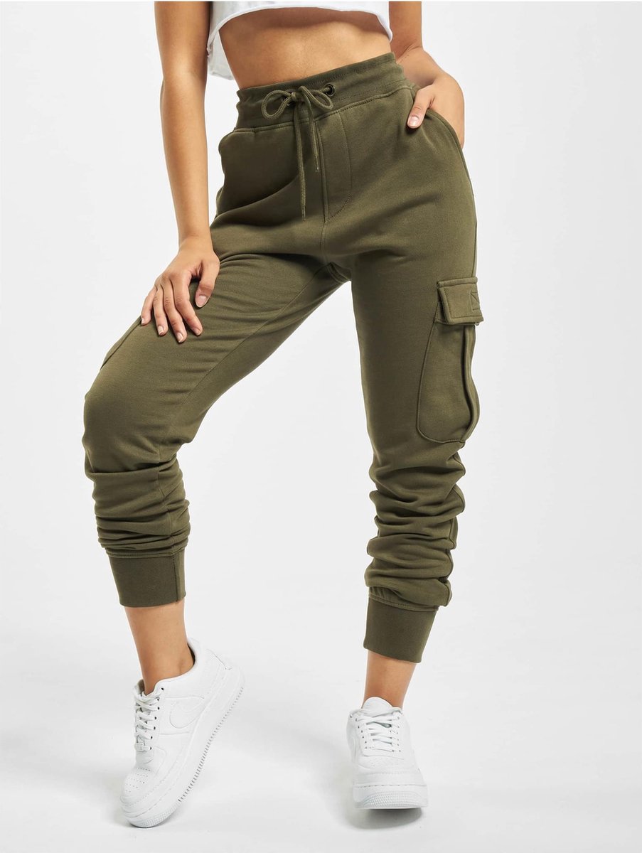 Vrouwen Dames NIEUW Mode Streetwear Casual Party Loose Urban DEF Greta Sweatpants Olijf