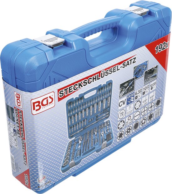 BGS dopsleutelset 1/4″+3/8″+1/2 ” 192 delig