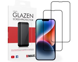 Omslag van 2-pack BMAX geschikt voor de iPhone 14 Plus Screenprotector - Full Cover - Gehard glas - Apple screenprotectors - Telefoonaccessoires - Telefonie & Accessoires - Beschermglas - Glas screenprotectors - Zwart