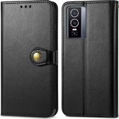 Mobigear Telefoonhoesje geschikt voor Vivo Y76 Hoesje | Mobigear Snap Button Bookcase Portemonnee | Pasjeshouder voor 3 Pasjes | Telefoonhoesje voor Pinpas / OV Kaart / Rijbewijs - Zwart