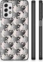Telefoonhoesje Geschikt voor Samsung Galaxy A23 Hoesje maken met Zwarte rand Salamander Grey