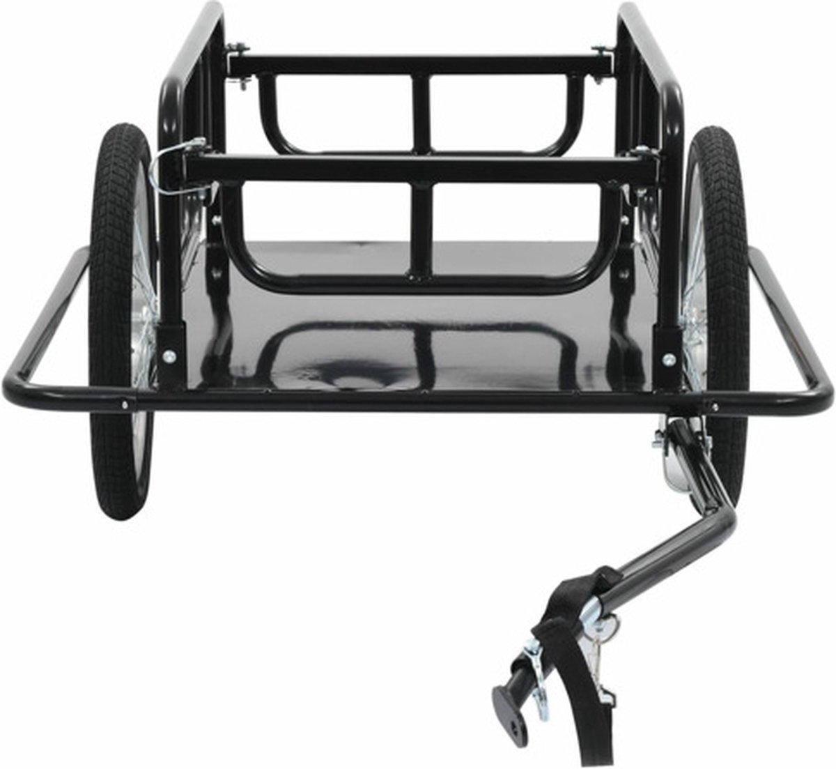 Fietstrailer 45 kg ijzer zwart en geel kopen