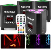Uplighter LED - BeamZ BBP93 - Set van 4 Uplights met 3x 10W LED's per spot