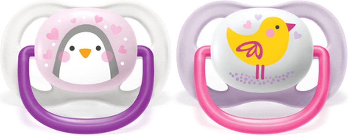 Goedkoopste Philips Avent - Ultra Air Animals Fopspeen - 0/6 maanden - Roze - SCF080/11 - 2 stuks