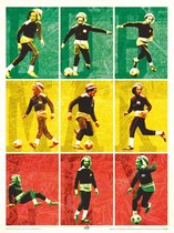 Bob Marley Football Art Print 30x40cm | Poster