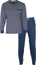 M.E.Q - Heren Pyjama - Blauw - Maat L