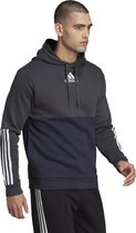 Adidas essentials colorblock fleece hoodie in de kleur zwart.