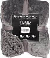 In the Mood Mardy Fleece Plaid - L200 x B150 cm - Polyester - Antraciet