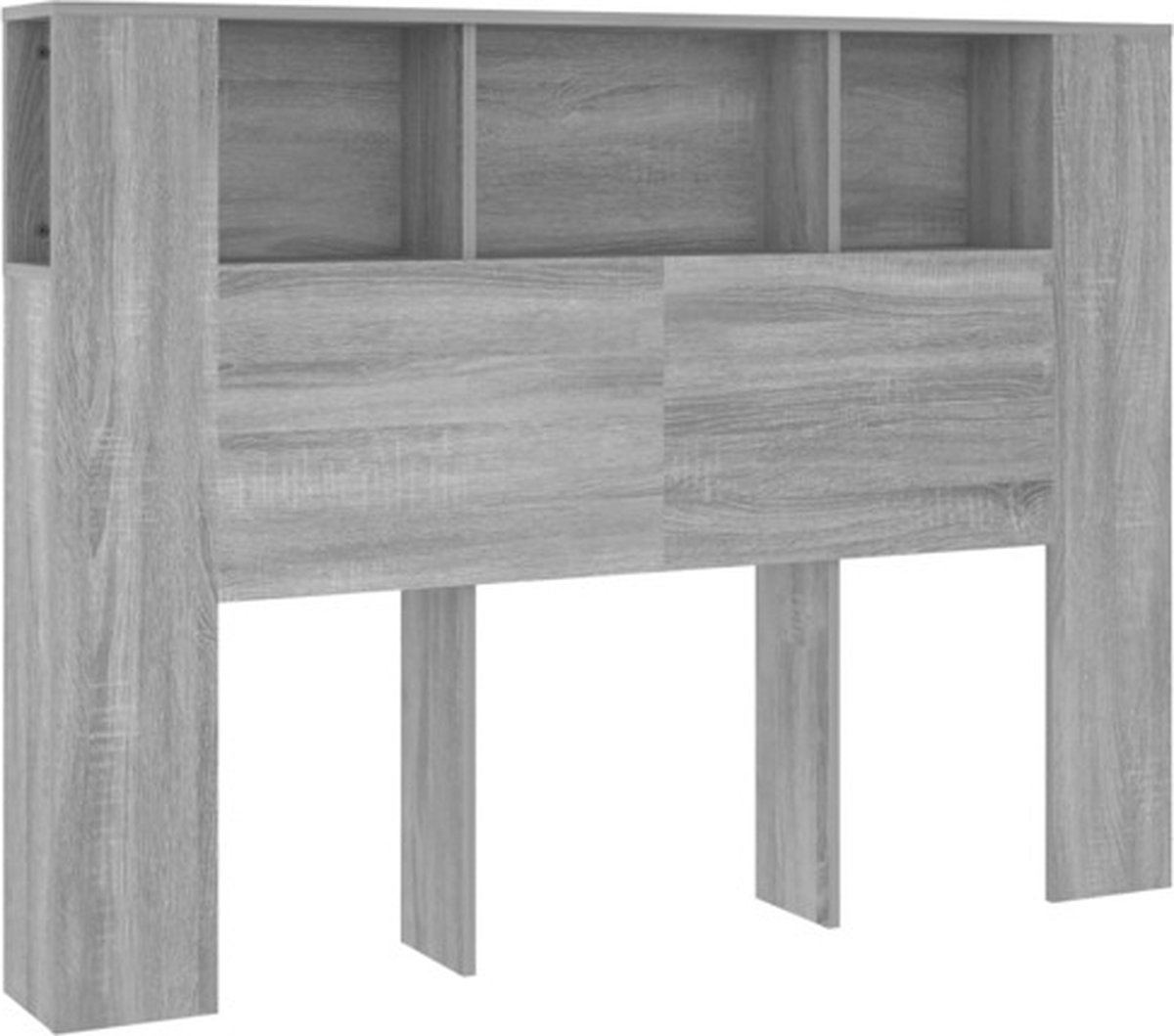 vidaXL Hoofdbord Grijs Sonoma Bewerkt hout - Slaapkamer | Bedden