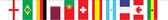 Internationale landenvlaggetjes vlaggenlijn slinger 10 meter brandvertragend papier