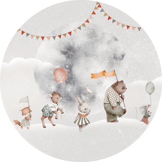 Behangcirkel The Night Parade - Ø 125 cm