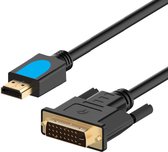 Câble DVI-D 2.0 - Convertisseur HDMI vers DVI HDMI vers DVI 2.0 - Adaptateur HDMI vers DVI -D 2.0 - 1,5 mètres