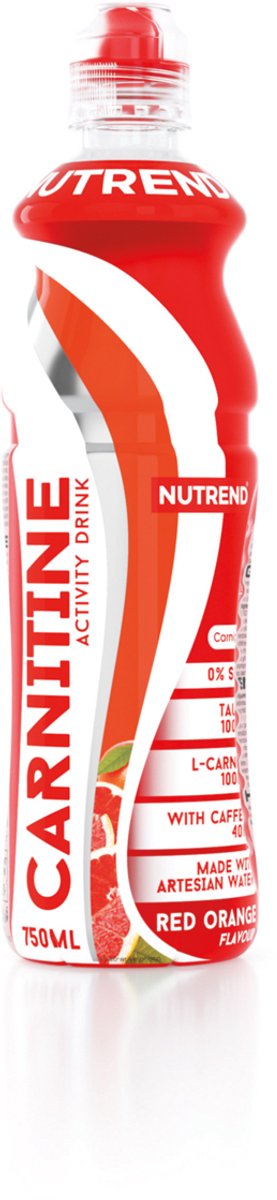 Carnitine Activity Drink with Caffeine - 8x 750 ml - Red orange