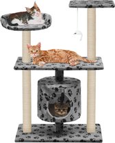 Prolenta Premium - Kattenkrabpaal met sisal krabpalen 95 cm pootafdrukken grijs - Huis en Tuin