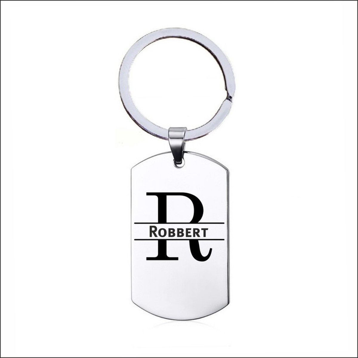 Sleutelhanger RVS Met Naam -  Robbert