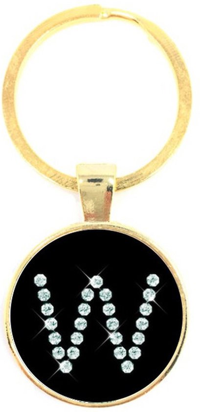 Sleutelhanger Glas - Diamant W