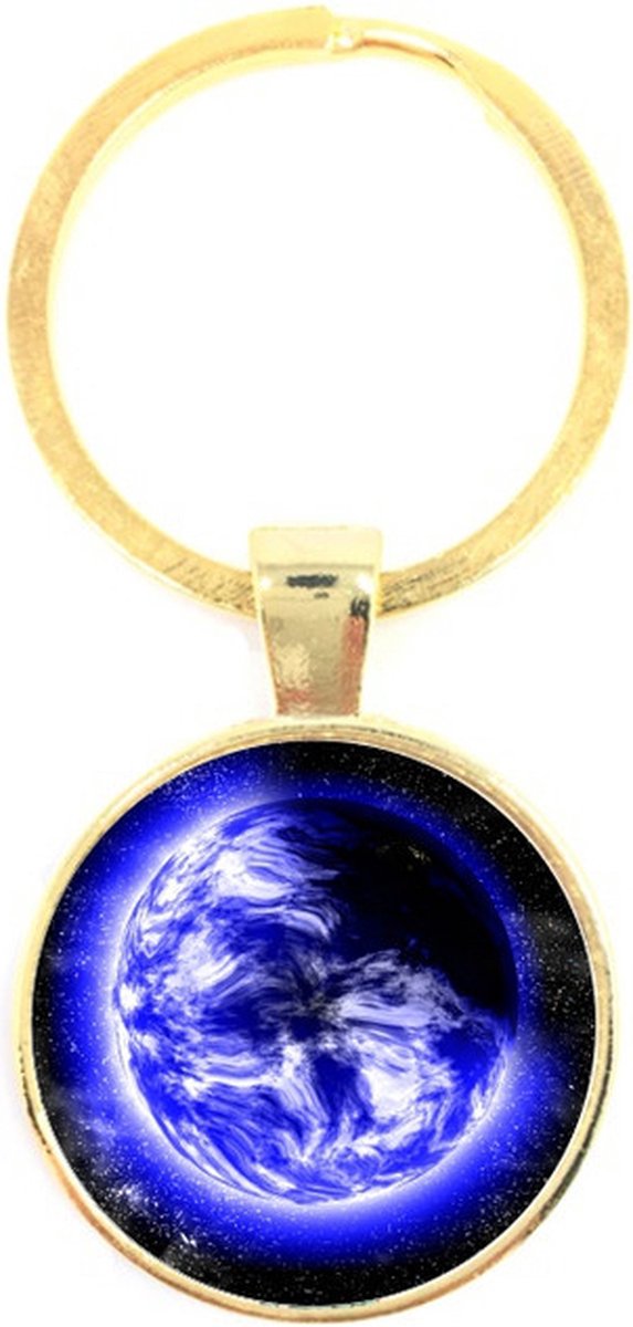 Sleutelhanger Glas - Wereld