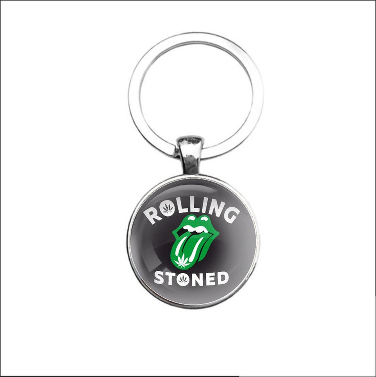 Sleutelhanger Glas - Rolling Stoned