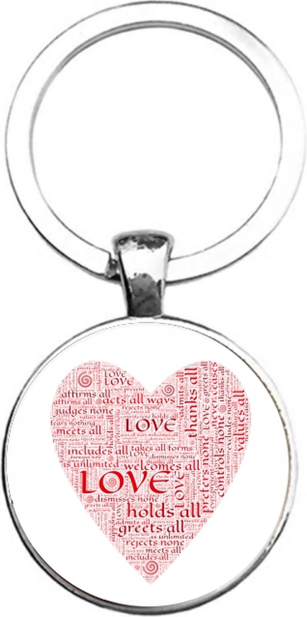 Sleutelhanger Glas - Liefde