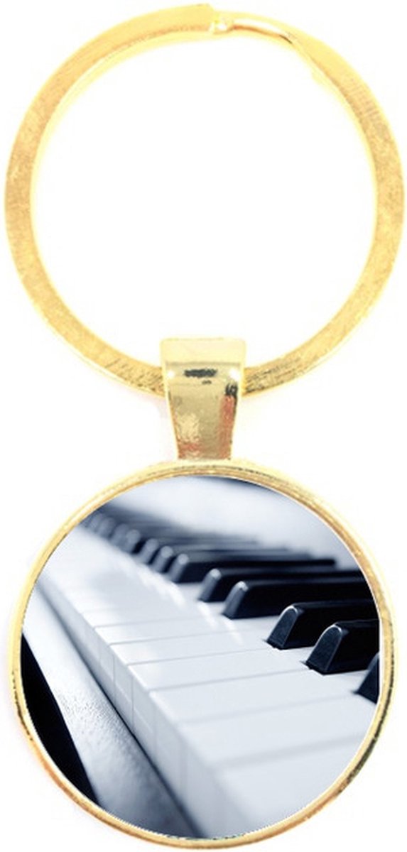 Sleutelhanger Glas - Piano