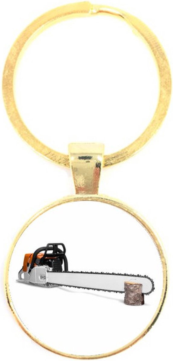 Sleutelhanger Glas - Kettingzaag