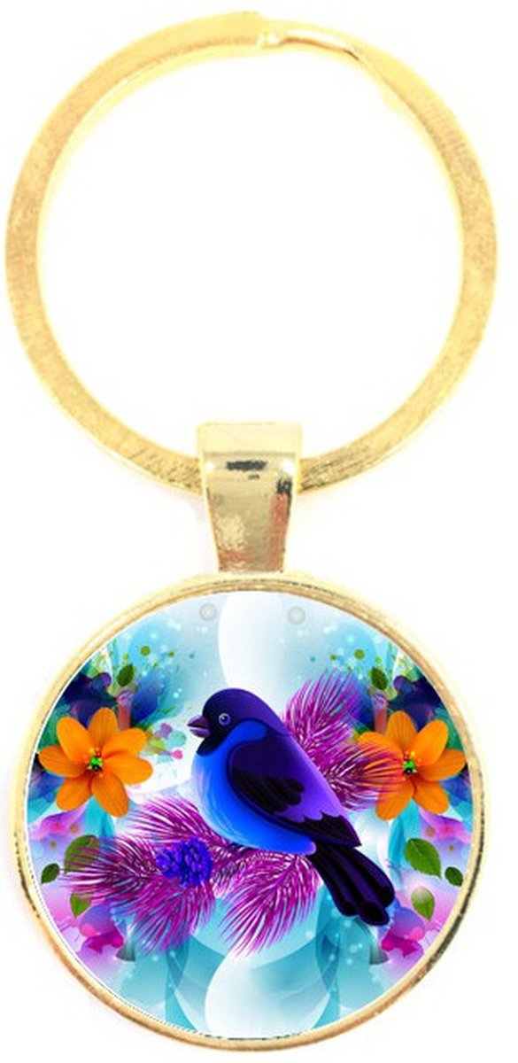 Sleutelhanger Glas - Vogel