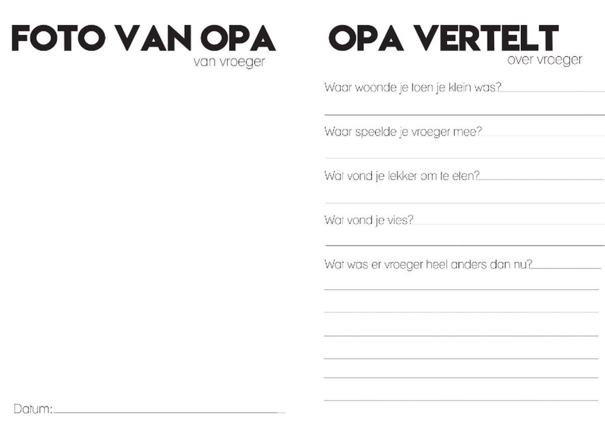 Oma cadeau - oma boek - liefste oma - opa cadeau - opa en oma - opa en