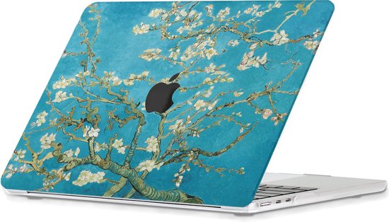 Lunso - pochette de protection - MacBook Air 13 pouces M2 (2022) - Fleur d'amandier Van Gogh