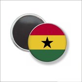 Button Met Magneet 58 MM - Vlag Ghana - NIET VOOR KLEDING